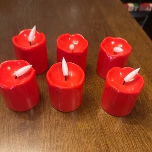 Red Flameless LED Candle Set